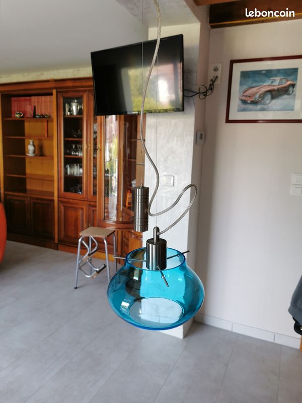 Suspension luminaire bleue (image 3)