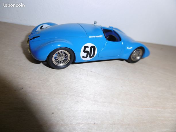 Simca 8 Gordini Le Mans 1949 #50 – 1/43 Paradcar Plus – Résine Bleue