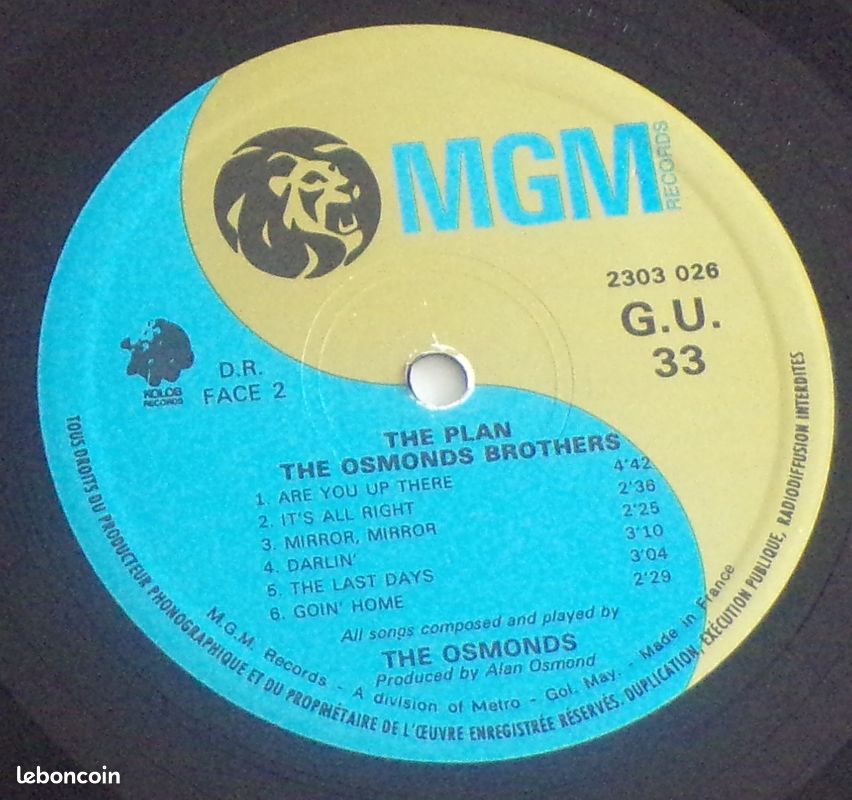 Vinyle 33T - Osmonds –The Plan (image 7)