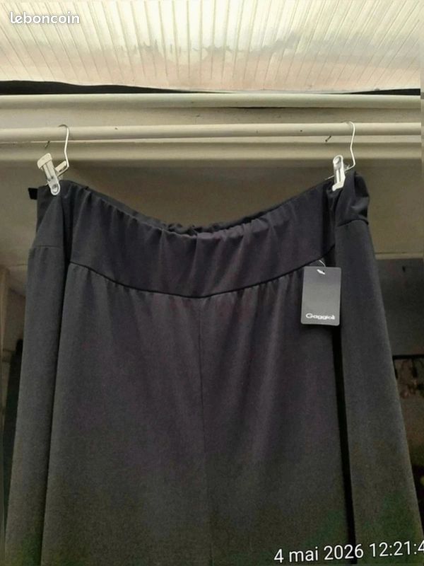 Pantalon Fluide Noir Made In italy - Large (image 2)