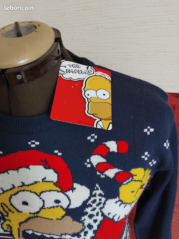 Pull Noël Pull Simpson Homme The Simpsons Moe Szyslak Holiday