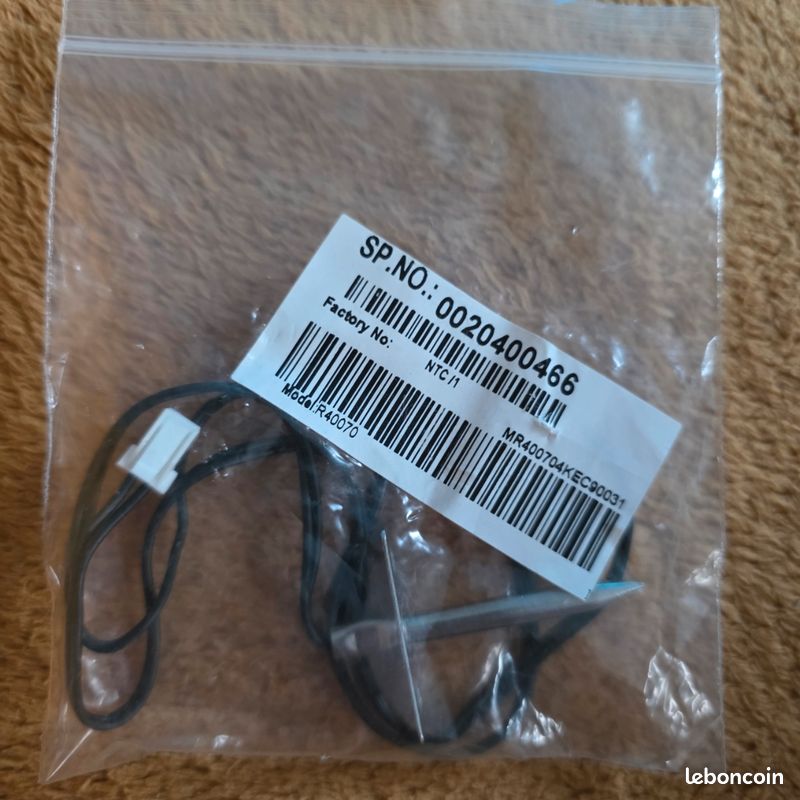 Sonde d'humidité CTN NTC pour sèche linge Haier 0020400466 (image 1)