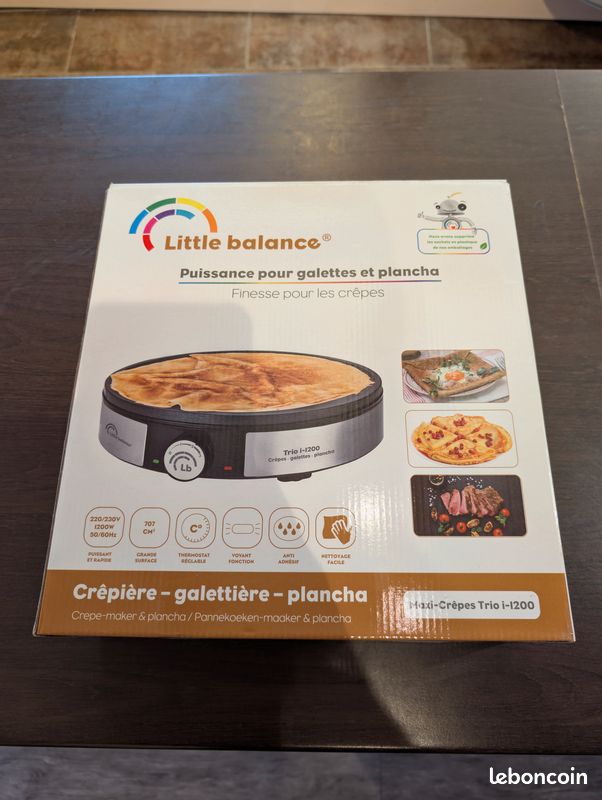 Crêpière Électrique - XXL - 38cm - 1350W - Antiadhésif - Thermostat Réglable - Electroménager