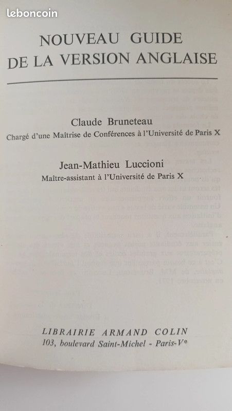 Livre nouveau guide de la version anglaise collection u (image 6)