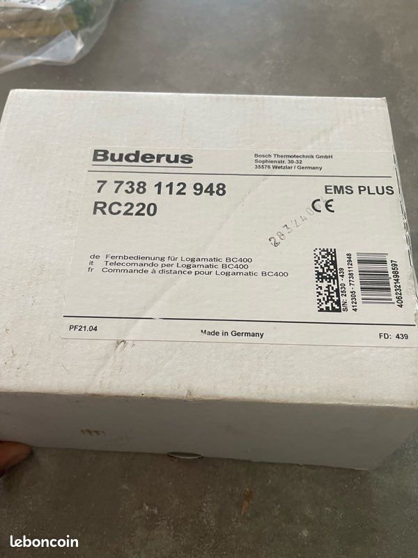 Commande a distance pour logamatic bc400 buderus (image 1)