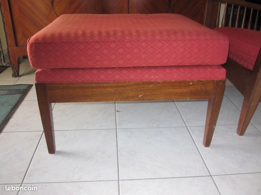 Fauteuil et repose pieds art déco (image 3)