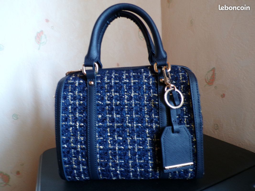 SAC A MAIN GEOX bleu marine/doré (image 1)