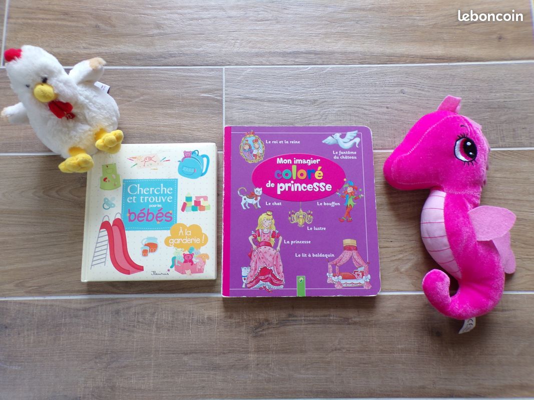 Lot de 2 livres premier âge - jeunes enfants et 2 peluches (image 2)