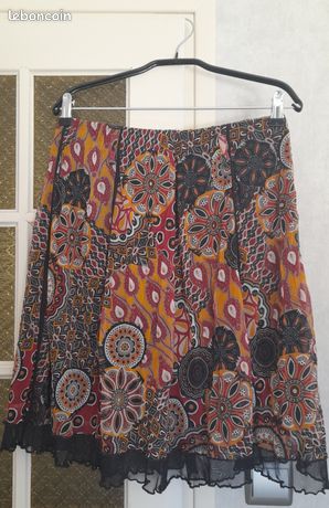 JUPE MULTICOLORE TAILLE 44 MARQUE PAUSE CAFE