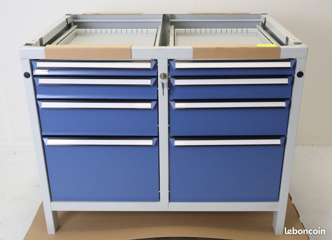 Établi d'Atelier Fixe Sans Plateau KIND Modul 100 Avec Tiroirs - A031889 - NEUF (image 2)