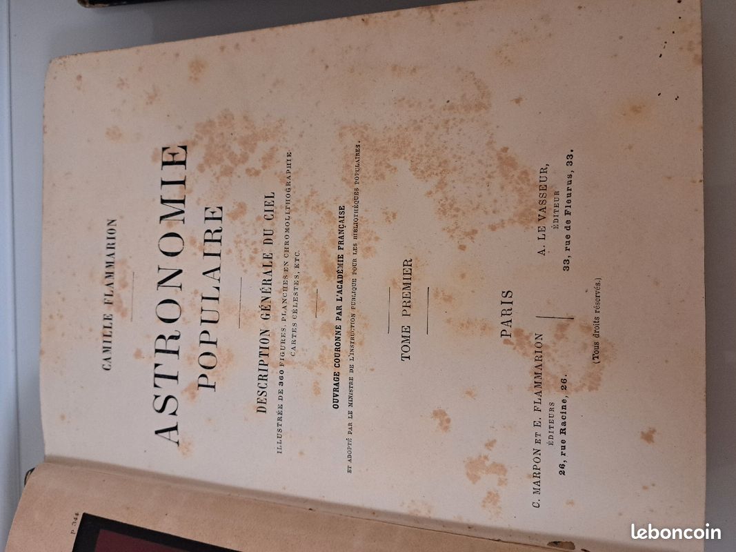 ASTRONOMIE POPULAIRE, Livres anciens, grand format, Flammarion (image 7)