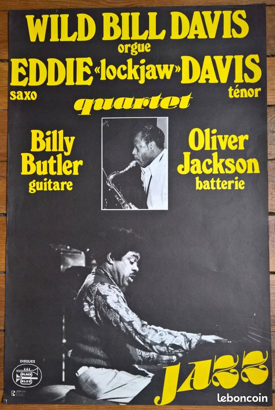 Affiche Wild Bill Davis / Eddie "Lockjaw" Davis Quartet - Originale (image 1)