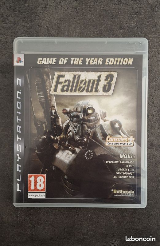 Jeu PS3 Fallout 3 Game Of The Year Edition - Version Complète Avec Tous Les DLC (Bon état)