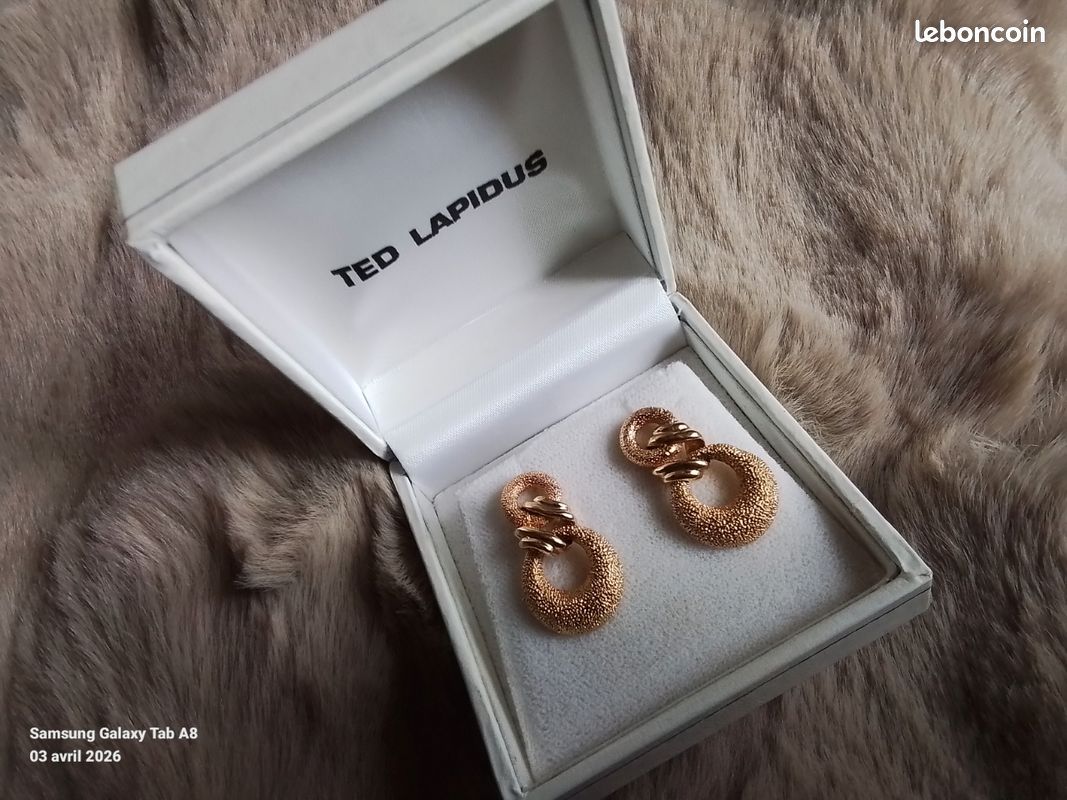 TED LAPIDUS : Boite ECRIN Earring Ear Ring Box Boucle Oreille