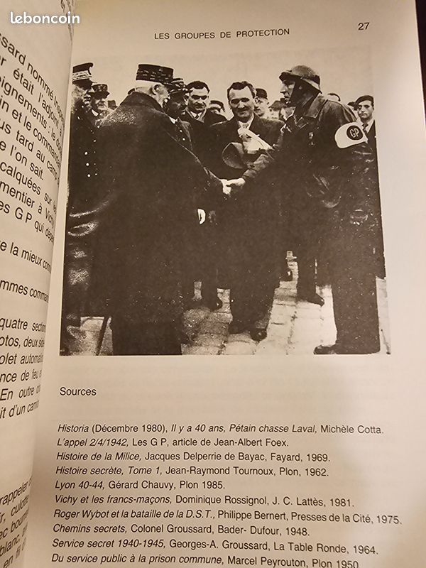 Vichy 1940- 1944. Pierre Philippe Lambert-Gérard Le Marec . Organisations Mouvements Et Unités De L’État Français. 1992 (image 5)