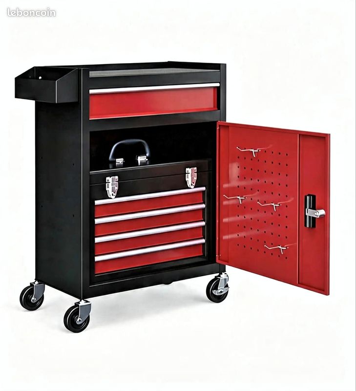 Servante d'atelier / Servante à outils sur roulettes + coffre amovible (image 15)