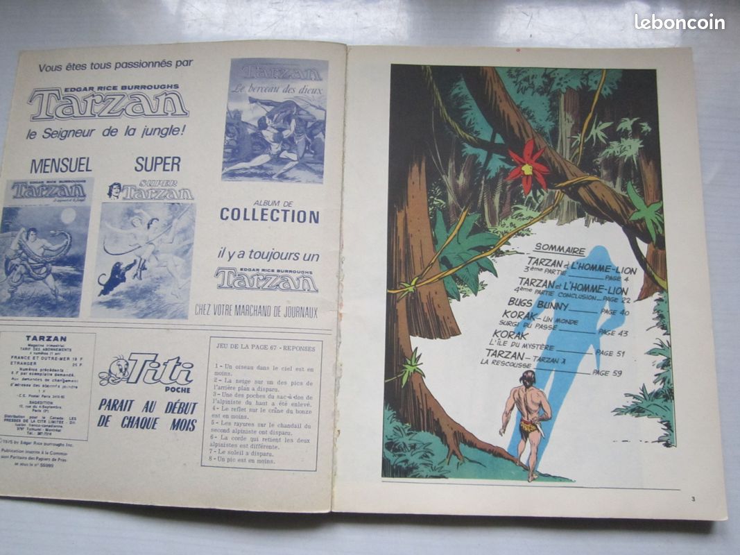 Tarzan Géant N°25 le seigneur de la jungle 1975 bon état voir photos (image 2)