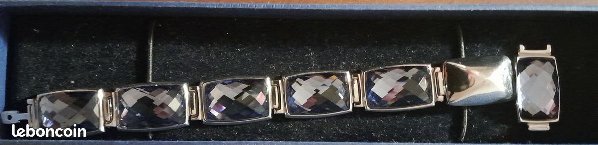 Bracelet Swarovski Nirvana violet – Cristaux gris facettés (image 1)