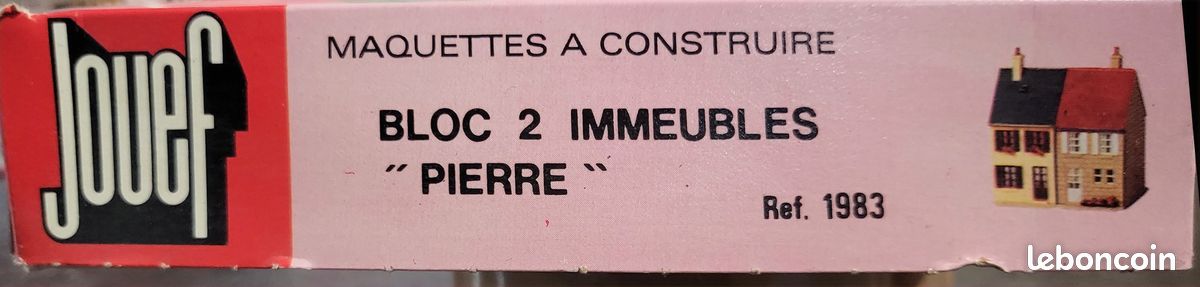 JOUEF, HO, MAQUETTE à monter bloc 2 immeubles pierre. Ref 1983 EUR 18