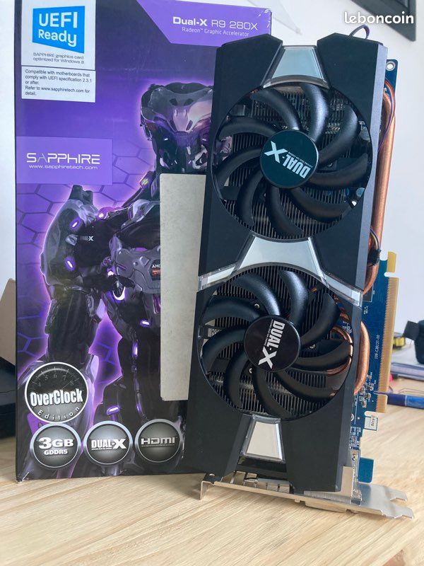 SAPPHIRE AMD RADEON R9 280X TOXIC 3GB Grafikkarte, MacPro, Metal, 4k EUR 121,00 - FR