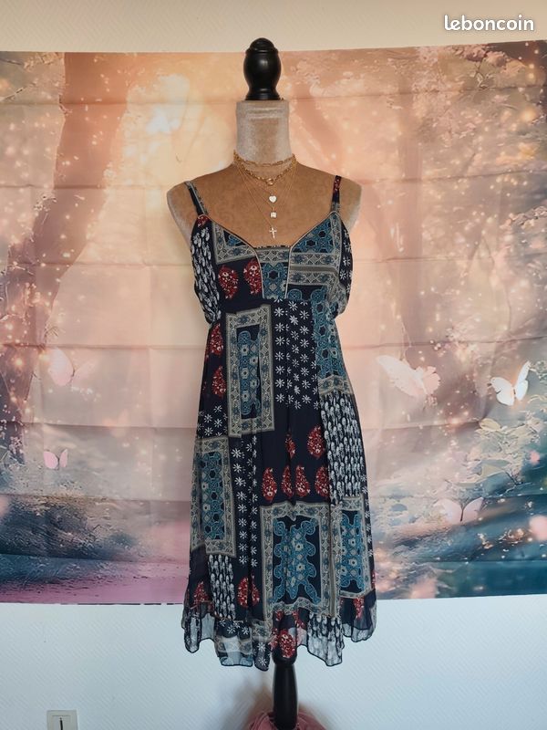 Robe d'été a bretelles originale La fee maraboute Taille XL (image 3)