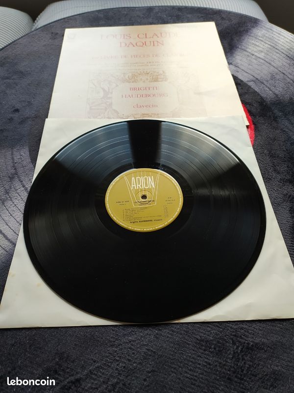 Vinyle LP 33 tours Louis-Claude Daquin - Premier livre de pièces de Clavecin - Brigitte Haudebourg - Arion ARN 31905 (image 4)