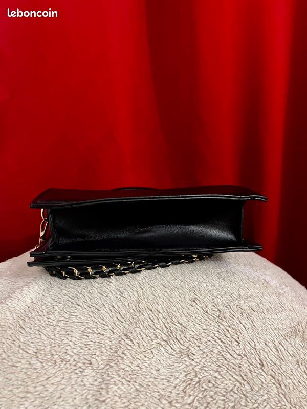 Sac à main bandoulière en cuir noir pour femme 3 styles en 1 (image 6)