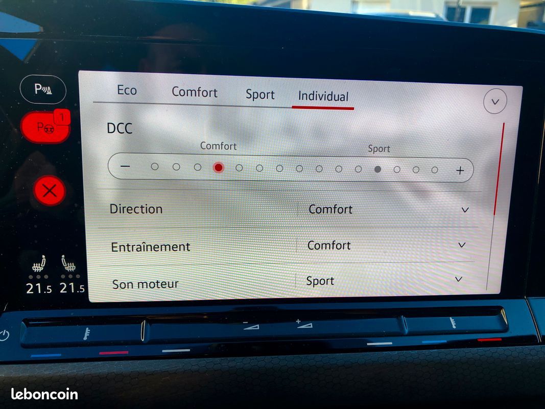 VOLKSWAGEN GOLF VIII GTD 200 DSG7 DCC ACC CAR PLAY CAMERA JANTES 19 origine France suivi VW SOUS GARANTIE VW (image 10)