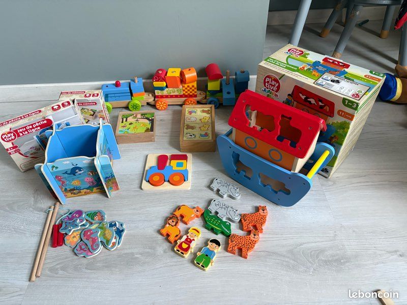 Lot De Jouets En Bois Anciens - Occasion - Collection