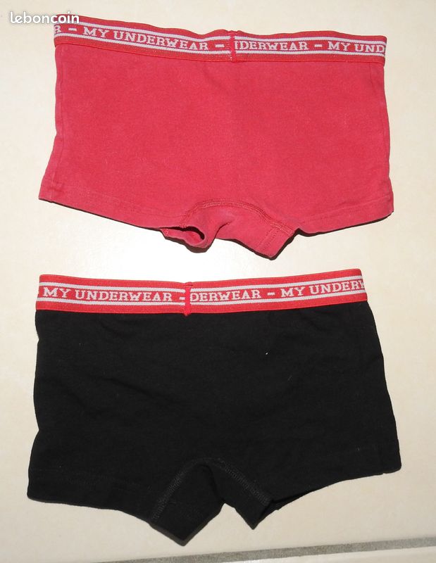 Boxer noir + rouge (taille 4 ans) (image 9)