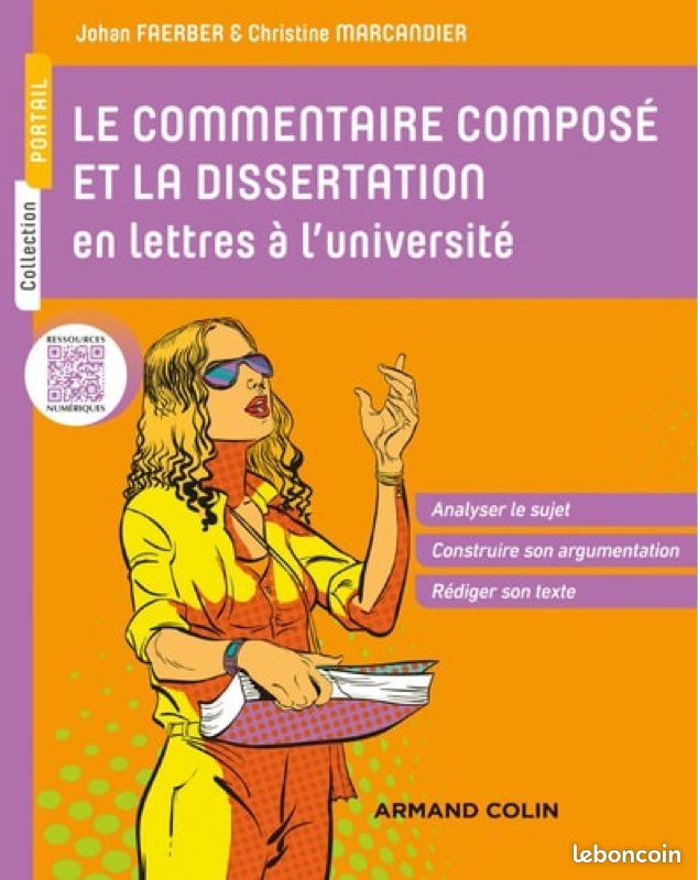 Le commentaire composé et la dissertation en lettres à l’université Armand colin (image 1)