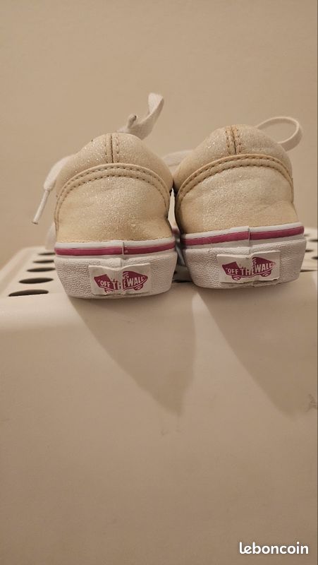 Vans rose/beige pailleté taille 30 (image 3)