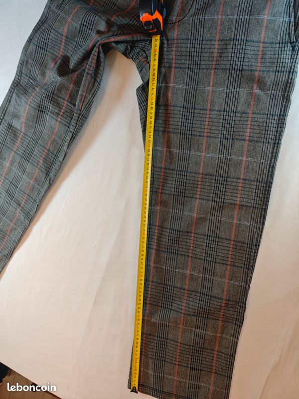 Pantalon De Costume à Carreaux Pour Homme - Coupe Ample, Motif Rayé - Pour Travail Cuisine Ou Décontracté