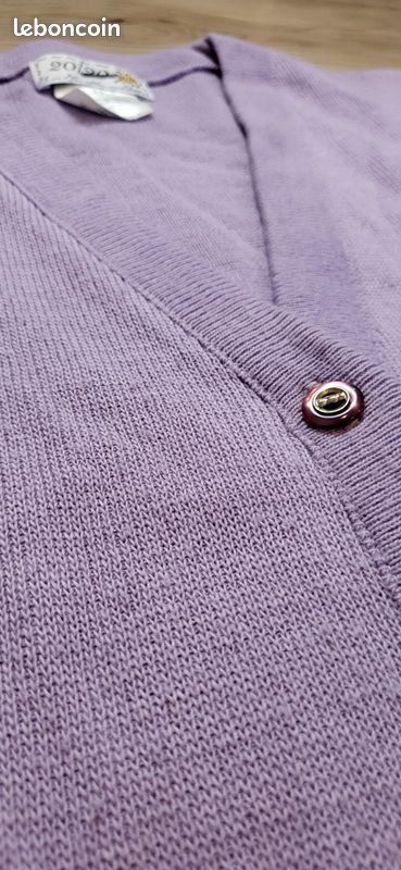 Cardigan Femme Avoca Taille XL Violet - Acrylique Avec Col - Occasion Bon état
