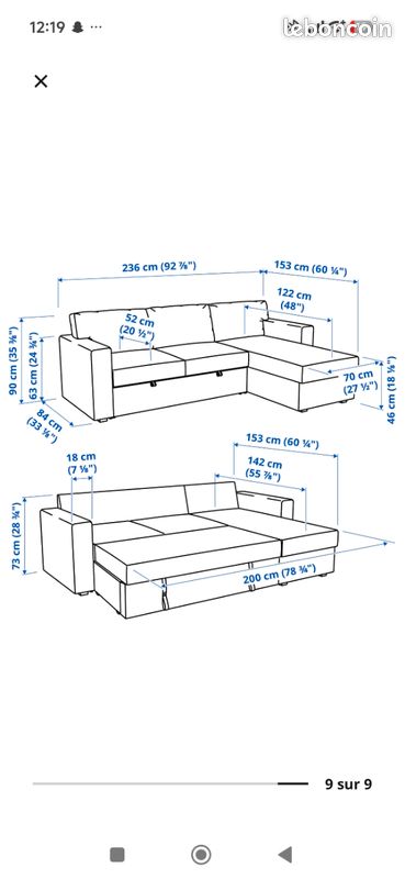 Canapé d'angle convertible (image 6)