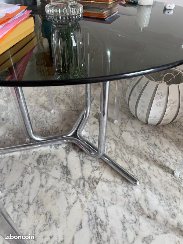 TABLE RONDE de Salle à Manger Plateau verre (image 1)