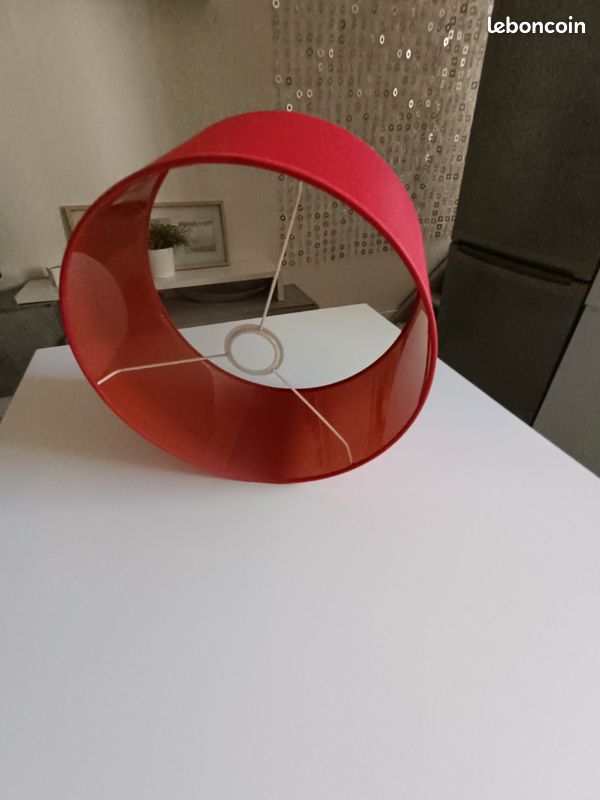 Abat-jour plafonnier rouge (image 3)
