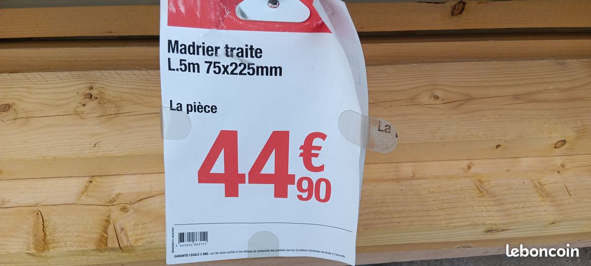 Madrier 4 mètres (image 2)