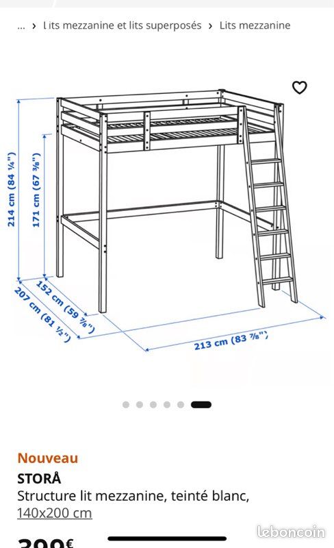 Lit mezzanine IKEA (image 2)
