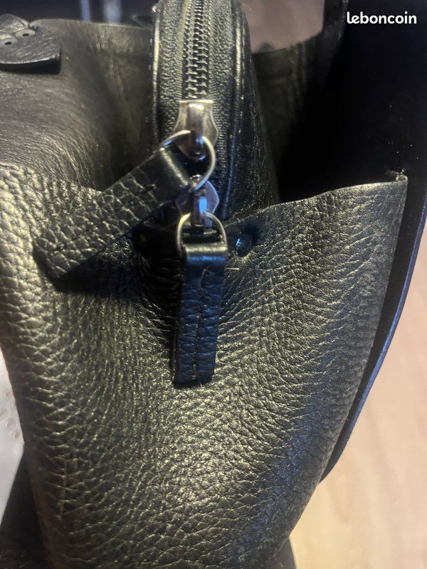 Sac à main en cuir Noir Tentazione Due (image 9)