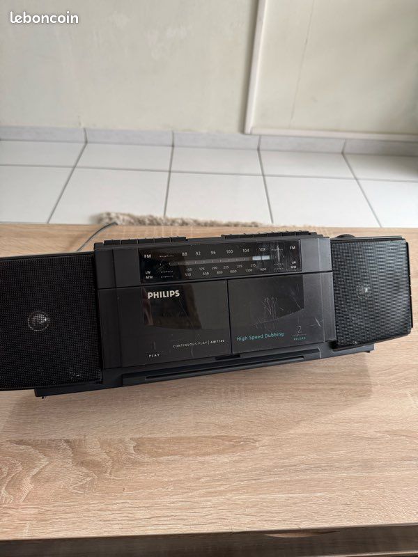 Chaîne radio / cassette Philips vintage - bon état (image 2)