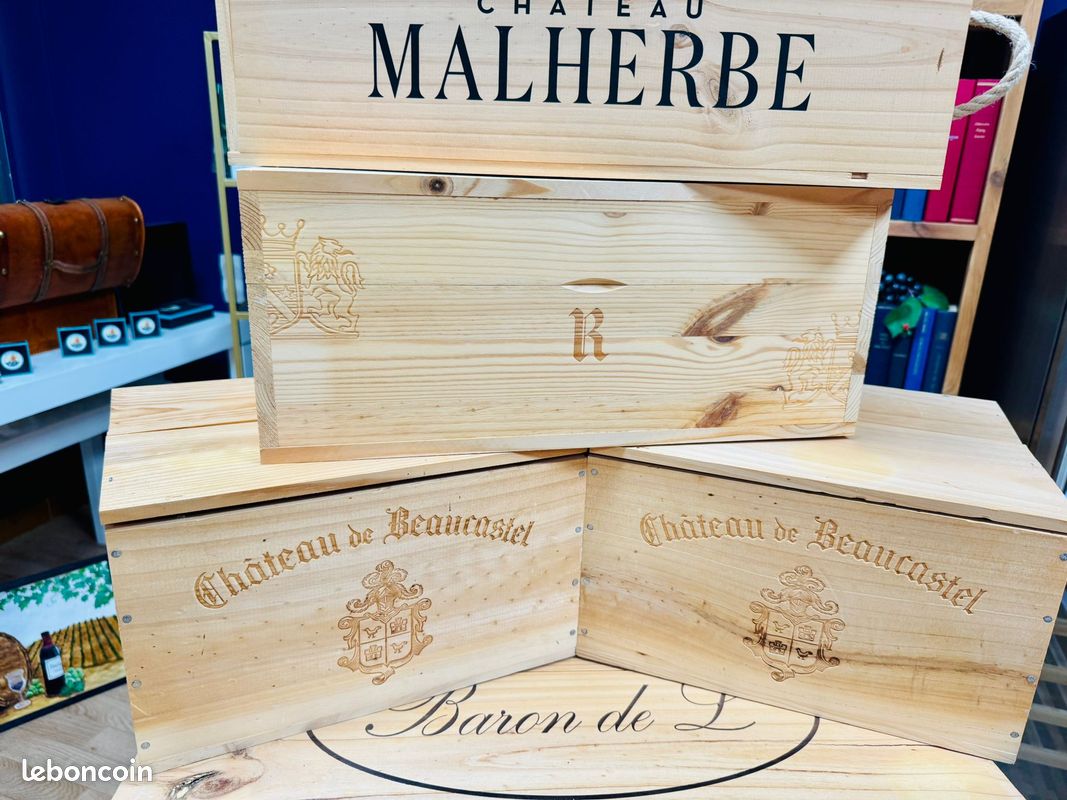 Caisses en bois de vin et champagne – parfaites pour déco ou rangement (image 3)