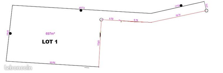 Terrain 697 m² LA CHAIZE GIRAUD