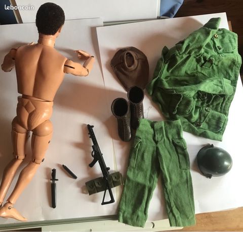 Béret GI Joe Vintage 1964 Hasbro - Bleu - Accessoire Poupée - Bon état
