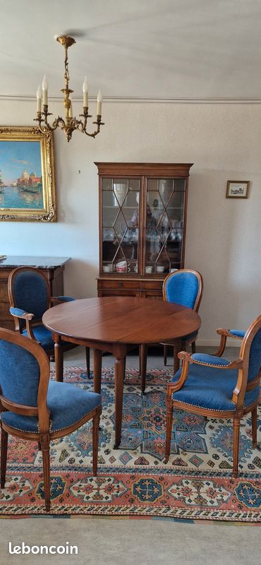 Lot table et 4 sièges acajou massif (image 5)