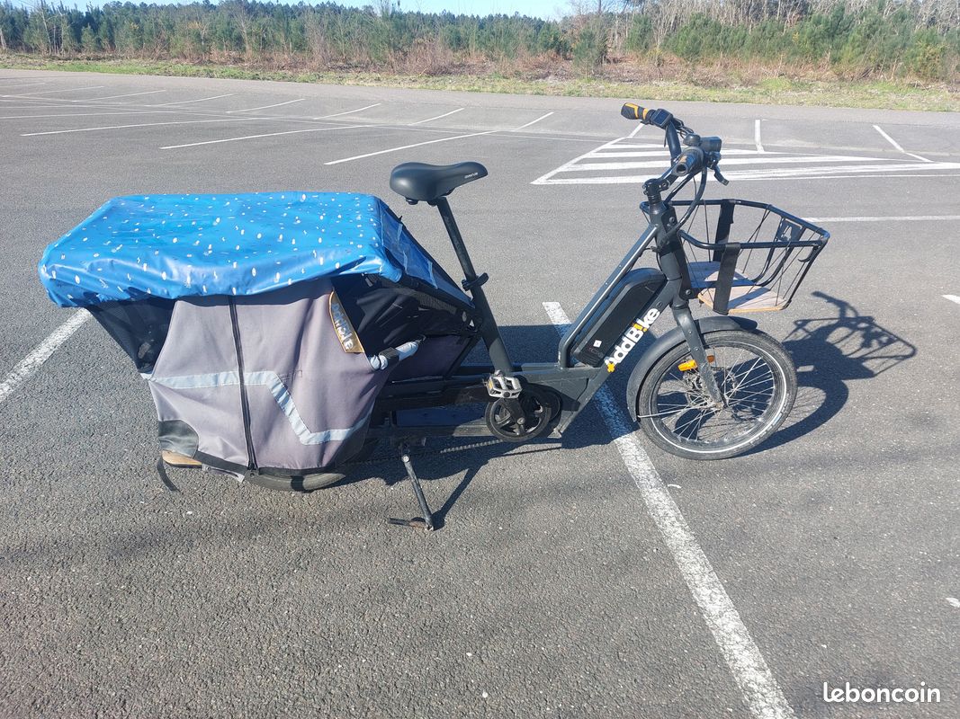 Velo Cargo longtail électrique Addbike family (image 2)