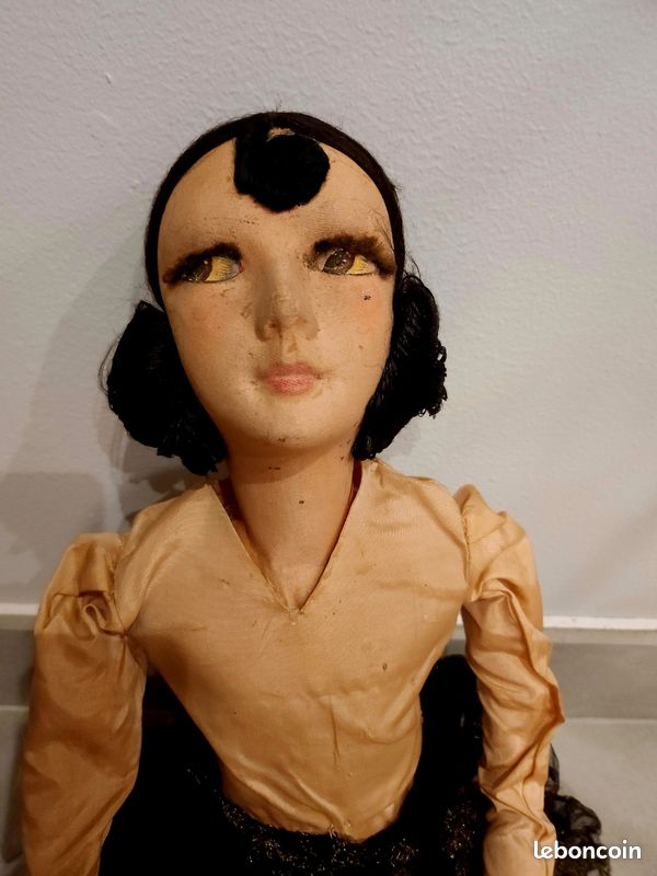 Grande Poupée Ancienne De Salon Boudoir - Années 1920 - 82 Cm - Sans Marque