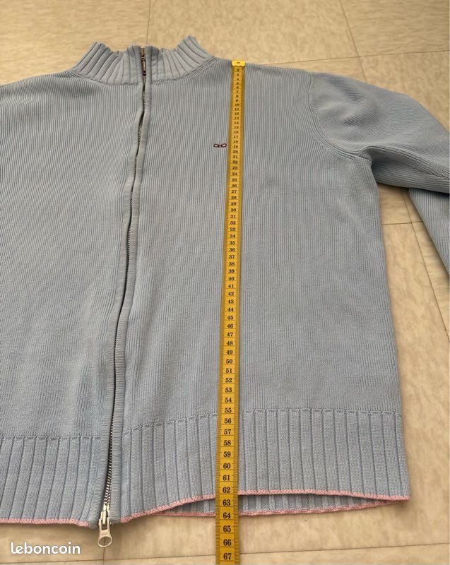 Gilet bleu ciel zippé Eden Park Team - L (image 10)