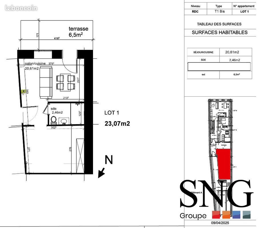 Appartement 1 pièce 23 m² · à Clermont-l'Hérault · 23 m² · 373 €/mois