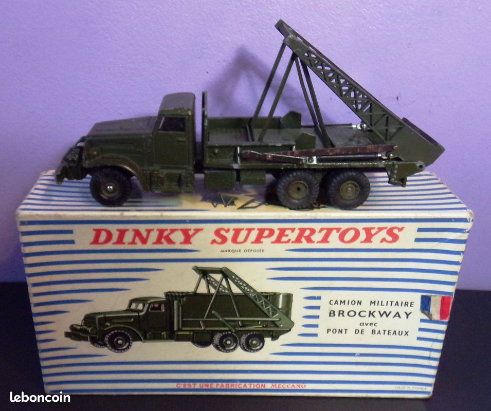 Dinky Supertoys N°884 – Camion Militaire Brockway Avec Pont De Bateaux Meccano